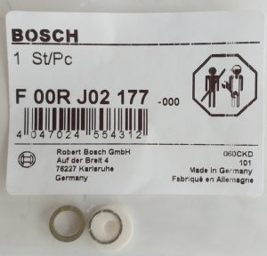 F00RJ02177  Ремкомплект (2 уплотнительных кольца) форсунки BOSCH.